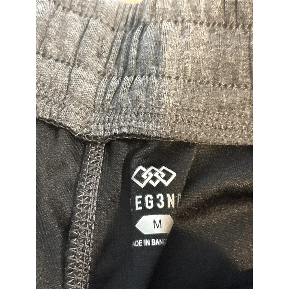LEG3ND Mens Cargo Sweatpants Black Heather joggers Size M NEW